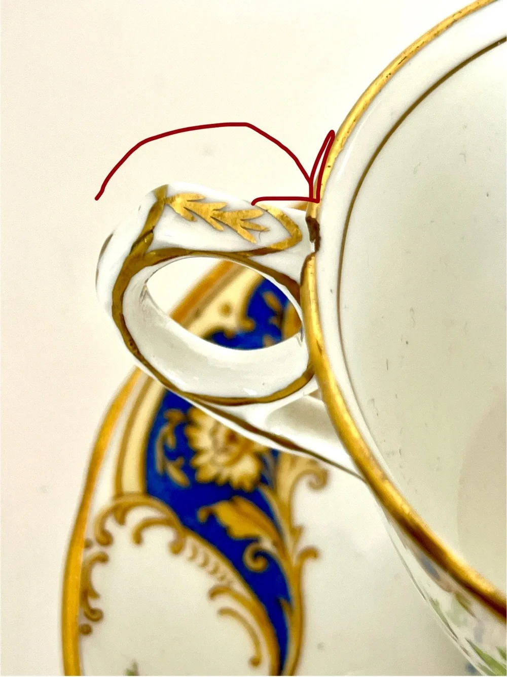 Royal Stafford 'Gloria' Floral Bone China Vintage 1950s Demitasse Cup Gold Trim